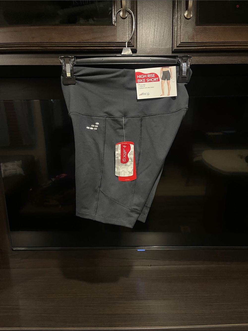 bcg Black Athletic Leggings with Reflective Logo women’s XS